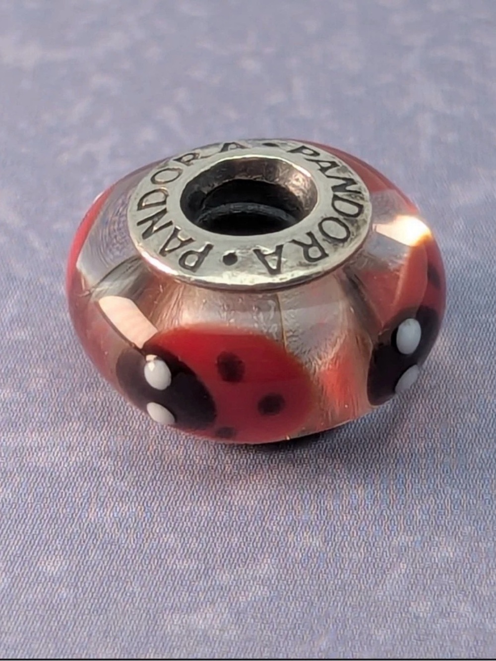 Pandora Retired Lady Bug “Lady Bird” Very Rare Authentic Murano